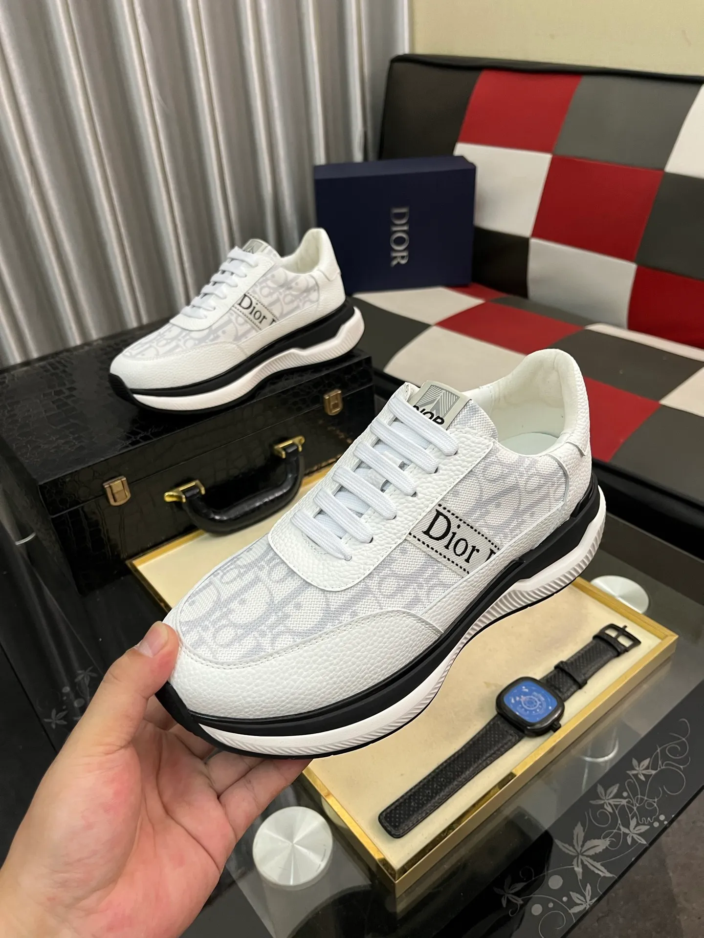 Men's Men's Shoes 💰438⌚️⌚️"Dior DIOR*" latest hot style casual shoes, top brand [seduce] luxury~purchase, top~quality. [Strong] The upper is made of imported breathable cowhide with material ➕ breathable sheepskin feet (•) and fine workmanship. Code number: 38-443️⃣Colors available